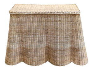 Table console rectangulaire en rotin de haute qualité, décoration de salon, console d'entrée en rotin à bord festonné, fabrication artisanale, OEM personnalisé, Vietnam - Product Image 2