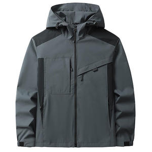 OEM ODM <b>Man's</b> Outdoor SoftShell <b>Jacket</b> MOQ 100PCS Spring Autumn Waterproof Coat Windproof with Breathable Feature Sportswear - Product Image 2