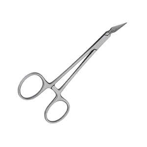 Porte-aiguilles dentaire à mâchoire droite dentelée en acier inoxydable, instrument chirurgical avec anneaux de maintien, manuel, certifié CE - Product Image 2