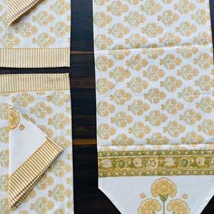 Mantel Individual y Servilleta Estampados a Mano - Compre Manteles Individuales con Estampado Personalizado, Mantel Pintado a Mano, Mantel Individual y Servilleta Estampados a Mano en Existencia - Product Image 1