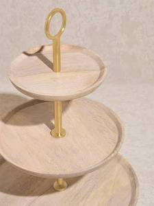 Modern Scenic Design Wooden Cake Stand for Home & Hotel Customizable for <b>Retirement</b> & Birthday <b>Parties</b> Wholesale Supply - Product Image 4
