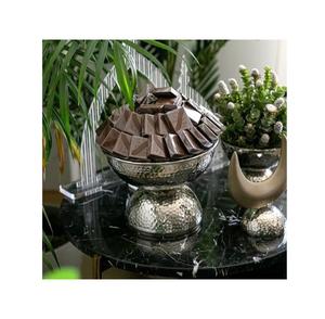 Bol à chocolat en aluminium doré avec plaque en bois Hôtel et restaurant Dessus de table Bol à chocolat Ustensiles de service Accessoires - Product Image 5