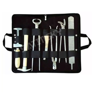 Complete 8-Piece Set Farrier Hoof Care Tool Kit for Horses <b>Horseshoe</b> Pliers Nipper,Rasp Hoof Cutter Knife Cattle Sheep & Donkey - Product Image 2