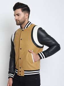 OEM personnalisé décontracté laine mélangée chenille broderie baseball letterman bomber varsity jacket hommes college Baseballjacket pour hommes - Product Image 6