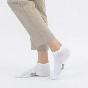 5/10/20 paires neutre couleur unie col rond chaussettes printemps été absorbant la sueur respirant doux confortable Couple chaussettes de sport - Product Image 3