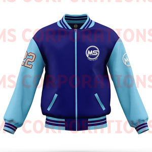 Veste de baseball universitaire de haute qualité pour hommes avec broderie personnalisée OEM blouson d'aviateur à fermeture éclair NOUVELLE vente en gros d'usine - Product Image 3