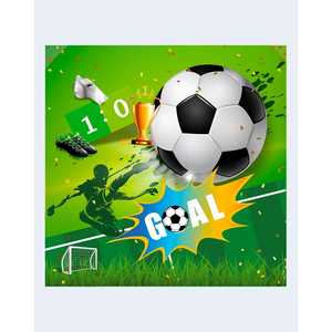 Servilletas de Fiesta con Diseño de Fútbol, 33x33cm, Paquete de 12 Unidades, Artículos de Mesa para Fiestas - Product Image 1