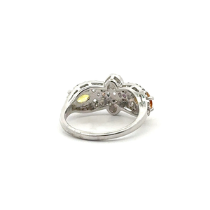 Stylish Trendy Custom Designed 925 <b>Sterling</b> <b>Silver</b> Multi-Gemstone <b>Ring</b> <b>Set</b> Rhodium Plated Prong Setting Fine Wholesale Jewelry - Product Image 5