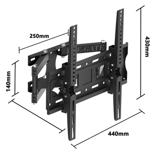 Supporto TV Moderno Inclinabile 25-65 Pollici, Stand LCD in Acciaio Girevole, Capacità di Carico 30 kg, per Soggiorno, Staffa Piatta Inclusa - Product Image 4