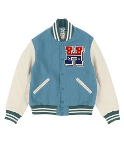 Oem alta calidad parche bordado hombres Universidad personalizado béisbol bombardero Letterman chaqueta para hombres Chaqueta de manga de cuero - Product Image 1