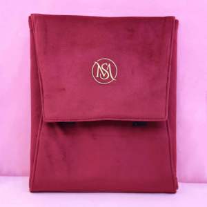 Maroon Velvet Softy Jewelry Cover & <b>Pouch</b> Storage Case Delicate Protector for Jewelry <b>Travel</b> - Product Image 1
