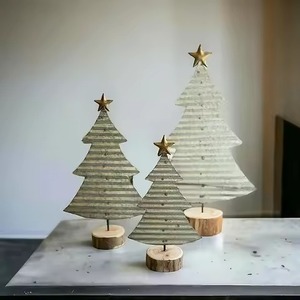 Sapin de Noël vintage en métal avec étoile pour la décoration de table de Noël, décoration de table, sapin de Noël pour la décoration de la maison - Product Image 3