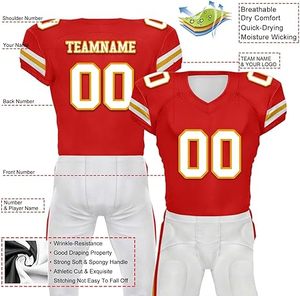 Ensemble d'uniformes de football américain personnalisés pour les jeunes et les hommes Tissu respirant Sublimation complète Vêtements de sport de qualité 2025 - Product Image 2