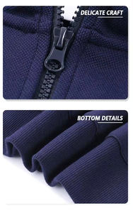 Shinesia Oem 1/4 Fermeture Éclair Golf Pull Surdimensionné Coton À Capuche Col Roulé Unisexe Cordé Crew Quarter Half Zip Sweat - Product Image 4