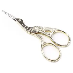 Sharp Tip Classic Stork Scissors Crane Design Sewing Scissors DIY Tools Small Shear for Crafting,Embroidery,Needle Work