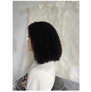 Peluca de pelo virgen de alta calidad de lujo Kinky Jerry Curl Deep Wave Private Label encaje transparente al por mayor para fabricantes - Product Image 2