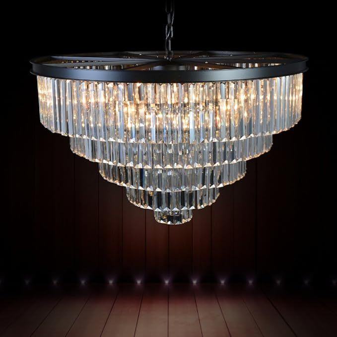 Luxury Modern Crystal Chandeliers Lighting Contemporary Pendant Chandelier Ceiling Lamp Lights Fixture 5-Tier