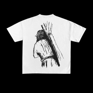 T-shirt pour homme de qualité supérieure, imprimé graphique, col rond, coupe ample, fabricant professionnel - Product Image 5