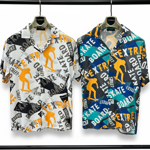 Chemise à manches courtes pour homme, motif floral moderne, coupe décontractée, tissu léger, design estival élégant, tenue décontractée, tenue de vacances - Product Image 6