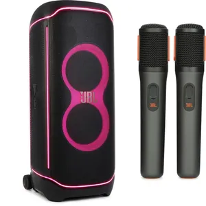 AUTHENTICParty Box Ultimate 1100W <b>Speaker</b> with <b>Microphones</b> indoor and outdoor party Ported Subwoofer - Product Image 1