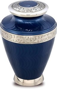 Urnas Funerarias de Metal Premium para Adultos, Decorativas, Ecológicas, Hechas a Mano, Diseño Tradicional, Capacidad de 1-2L, Estilo Indio - Product Image 2