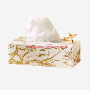 Superior Quality Rectangle Shape Metal Tissue <b>Box</b> Fabulous Design Table Centerpiece Tissue <b>Box</b> Napkin Holder With <b>Floral</b> Accent - Product Image 4