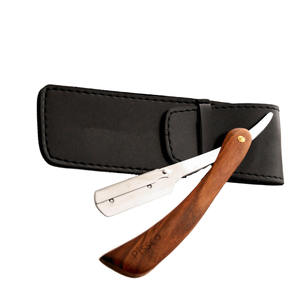 มีดโกนหนวดตรงจากโรงงาน ด้ามจับสแตนเลส ใบมีดตรง พับได้ รับผลิตแบบ OEM - Product Image 2