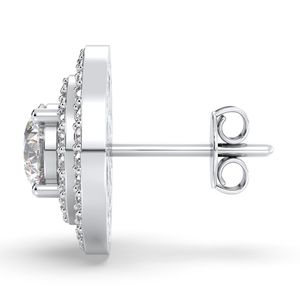 REYES Best Selling Round Shape 2.2 Carat Lab Grown Diamond Screw Back <b>Stud</b> <b>Earrings</b> in 925 Sterling Silver Women <b>Fine</b> Jewelry - Product Image 3