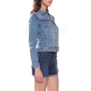 Oem Service Winter <b>Women</b> Jeans <b>Jacket</b> Knitted Breathable Cotton <b>Lightweight</b> Quick Dry - Product Image 3