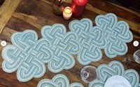 Nouveauté Chemin de table perlé en verre floral de luxe fait à la main résistant aux taches pour les buffets de fête de mariage d'hôtel à la maison