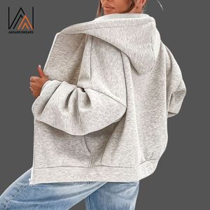 Sudadera gótica de seda impermeable de gran tamaño para mujer, capucha antiarrugas estampada, bolsillo frontal para invierno, Otoño, ropa de calle informal - Product Image 2