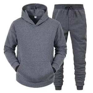 Wholesale Custom Men's Sportswear Breathable Cotton <b>Polyester</b> <b>Tracksuit</b> with Oversized Hoodie Baggy Pants Winter Sweatsuits Set - Product Image 5