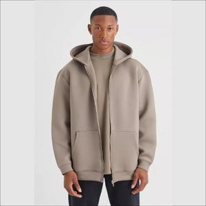 Sudadera con cremallera de fabricante superior para hombre, de algodón con cremallera completa Terry Sudadera con capucha, sudadera con cremallera con forro térmico de gran tamaño con estampado personalizado - Product Image 3