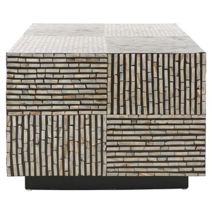 Table basse élégante et écologique en nacre, faite à la main avec incrustations de coquillages, pour intérieurs design - Product Image 2