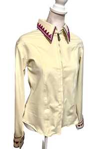 Ropa ecuestre Premium para hombres y mujeres, cómoda camisa occidental para espectáculos diseñada con productos para caballos hechos de Spandex - Product Image 3