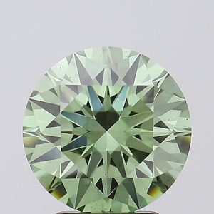 2A เพชรที่ปลูกในห้องปฏิบัติการทรงกลม3.09สีเขียวสดใสแฟนซีได้รับการรับรองจาก IGI ประเภท CVD สำหรับเครื่องประดับระดับไฮเอนด์ขายส่ง - Product Image 2