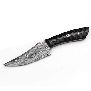 Cuchillo de caza de agarre de madera cómodo de acero de Damasco de alta calidad diseño óptimo con soporte OEM personalizado - Product Image 2