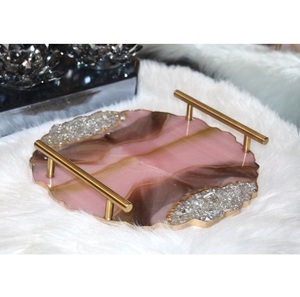 ถาดเรซิ่นโลโก้สั่งทำ ถาดเสิร์ฟเรซิ่นขายส่ง ถาดเสิร์ฟอาหารงานแต่งงาน เครื่องดื่ม ไวน์ น้ำ - Product Image 5