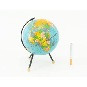 Soporte de trípode de globo de metal vintage, mapa del mundo para el hogar y la Oficina, colores realistas para el estudio - Product Image 2