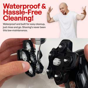 Tondeuse à barbe électrique rechargeable par USB pour hommes, 3 en 1, rotative, avec lame de remplacement lavable et étanche IPX7 pour hommes chauves - Product Image 6