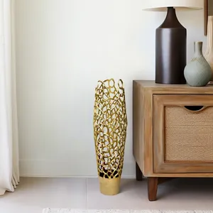 Luxury High Polish Iron Tabletop <b>Vase</b> Coastal Design Glossy Finished Family Kitchen Use ZAHID EXPORTS flower <b>vase</b> - Product Image 3