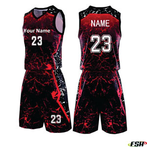 Conjunto de uniforme de baloncesto personalizable unisex, ropa deportiva transpirable de talla grande con impresión por sublimación, incluye Jersey y pantalones cortos - Product Image 3