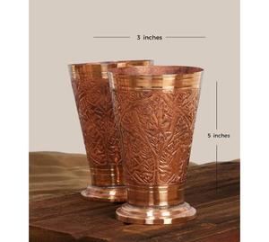 Verres à vin en cuivre de style antique ensemble de 2 aux prix de gros pour Hotelware utilisation potable - Product Image 1