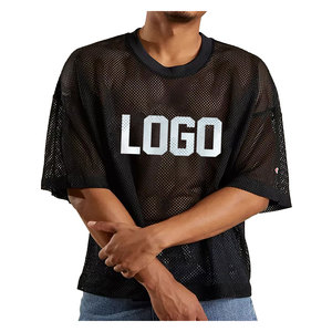 T-shirt Boxy en maille 100% coton personnalisé du fabricant pour hommes de grande taille, poids lourd uni surdimensionné 200 grammes, maille neuve - Product Image 4
