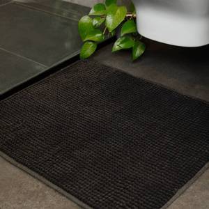 พรมห้องน้ำไมโครไฟเบอร์สีเทาเข้มมาตรฐานพลัส กันลื่น ซักได้ ขนาด 60x50 ซม. - Product Image 4