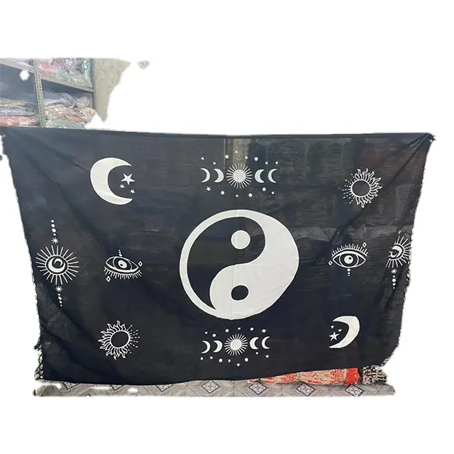 Yin Yang Offre Spéciale Sarong Écharpe Robe De Plage 100% Rayonne Célèbre Sarong Plage Natation Porter Personnalisable Fabricant Prix Usine