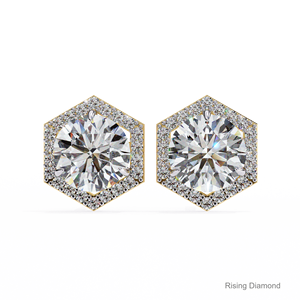 1.25 CT สำหรับแต่ละรอบตัดในห้องปฏิบัติการเพชรที่ปลูกต่างหูรัศมีเพชร CVD ได้รับการรับรองสีขาวทองของขวัญครบรอบ - Product Image 5