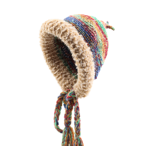 Chapeaux en tricot épais pour adultes, de haute qualité, colorés, avec une grande protection pour la tête, protection contre le froid des oreilles, sangle épaisse - Product Image 1