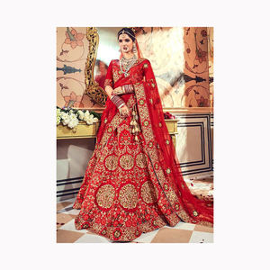 Mejor amigo boda especial diseñador pesado bordado seda amarilla Lehenga Choli largo vestido de alta calidad estampado trabajo indio - Product Image 1