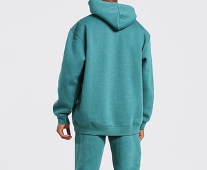 Chándal personalizado de algodón 100% de alta calidad con hombros caídos y bordado en 3D, conjunto de Jogger con capucha, chándal transpirable duradero para hombres - Product Image 5